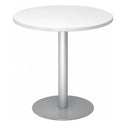 BISTRO F80R S | Table de réunion | Ø 80 | Argenté - Système de tables conférence 