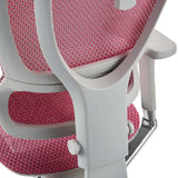 Revêtement en maille rose et cadre en plastique blanc du siège de direction de luxe ERGOHUMAN SLIM G GEN2 de hjh OFFICE