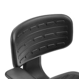 Dossier noir avec découpes horizontales de la Chaise de comptoir TOP WORK B1 de hjh OFFICE