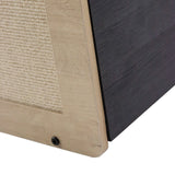 Coin de la Maison pour chat KITTY PAWBOX 2 en noir et chêne avec une vis de hjh LIVING