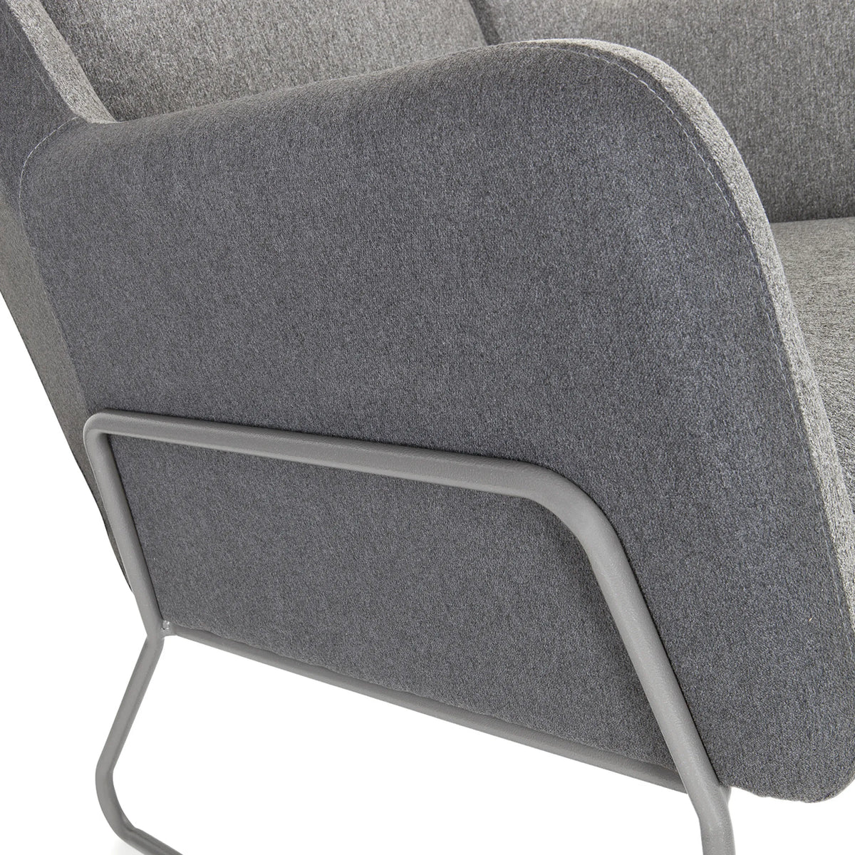 Accoudoir et structure grise du Fauteuil rembourré LAGUN de hjh OFFICE