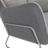 Accoudoir et structure grise du Fauteuil rembourré LAGUN de hjh OFFICE