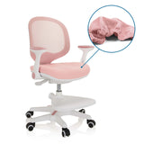 Coussin d'assise rose de la chaise pour enfants KID ERGO avec vue détaillée de la housse de hjh OFFICE