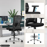 Accoudoirs et hauteur d'assise réglables de la chaise de travail Top Work 44 de hjh OFFICE (image générée par IA)