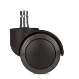 Schwarze Stuhlrolle 5x ROLO FREE 11mm/50mm für Hartböden mit metallischem Aufnahmebolzen von hjh OFFICE