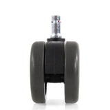 Roulettes doubles pour sols durs 5x ROLO FREE 10mm/65mm en noir de hjh OFFICE