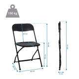 Dessin technique de la Chaise d'extérieur TUDELA XXL B avec une hauteur de 80 cm et une capacité de charge de 190 kg de hjh OFFICE