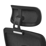 Appuie-tête réglable en hauteur avec revêtement en maille du siège de bureau de qualité professionnelle Ergosento en noir de hjh OFFICE