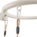 Suspension avec anneau métallique et corde beige du fauteuil suspendu Skylo de hjh LIVING