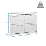 Dessin coté de l'Armoire à chaussures Estha 40 de 104 × 82 cm de hjh LIVING