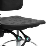 Assise et levier de réglage de la hauteur et du verrouillage de la Chaise de comptoir TOP WORK 23 I de hjh OFFICE