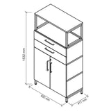 Dessin technique de l'armoire FlexWall de 1532 × 800 mm de hjh OFFICE PRO