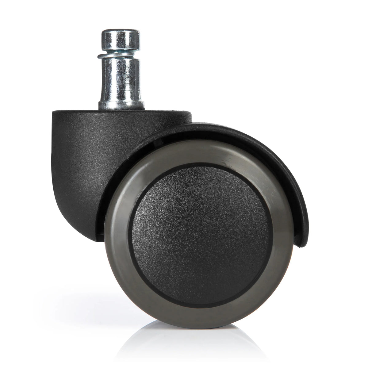 Roulettes 5x ROLO FREE 11mm/50mm noires pour sols durs avec tige en métal de hjh OFFICE – vue à 360° (vue arrière 180°)