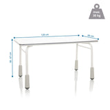 Dessin coté du Bureau enfant KID GRO T avec 120 x 60 cm et une capacité de charge de 30 kg de hjh OFFICE