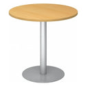BISTRO F80R S | Table de réunion | Ø 80 | Argenté - Système de tables conférence 