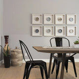 Chaises de bistrot VANTAGGIO COMFORT en métal noir à une table en bois de hjh OFFICE