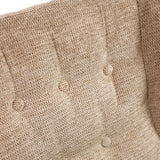 Tissu tissé beige avec boutonnage du fauteuil rembourré HAVENIO de hjh LIVING
