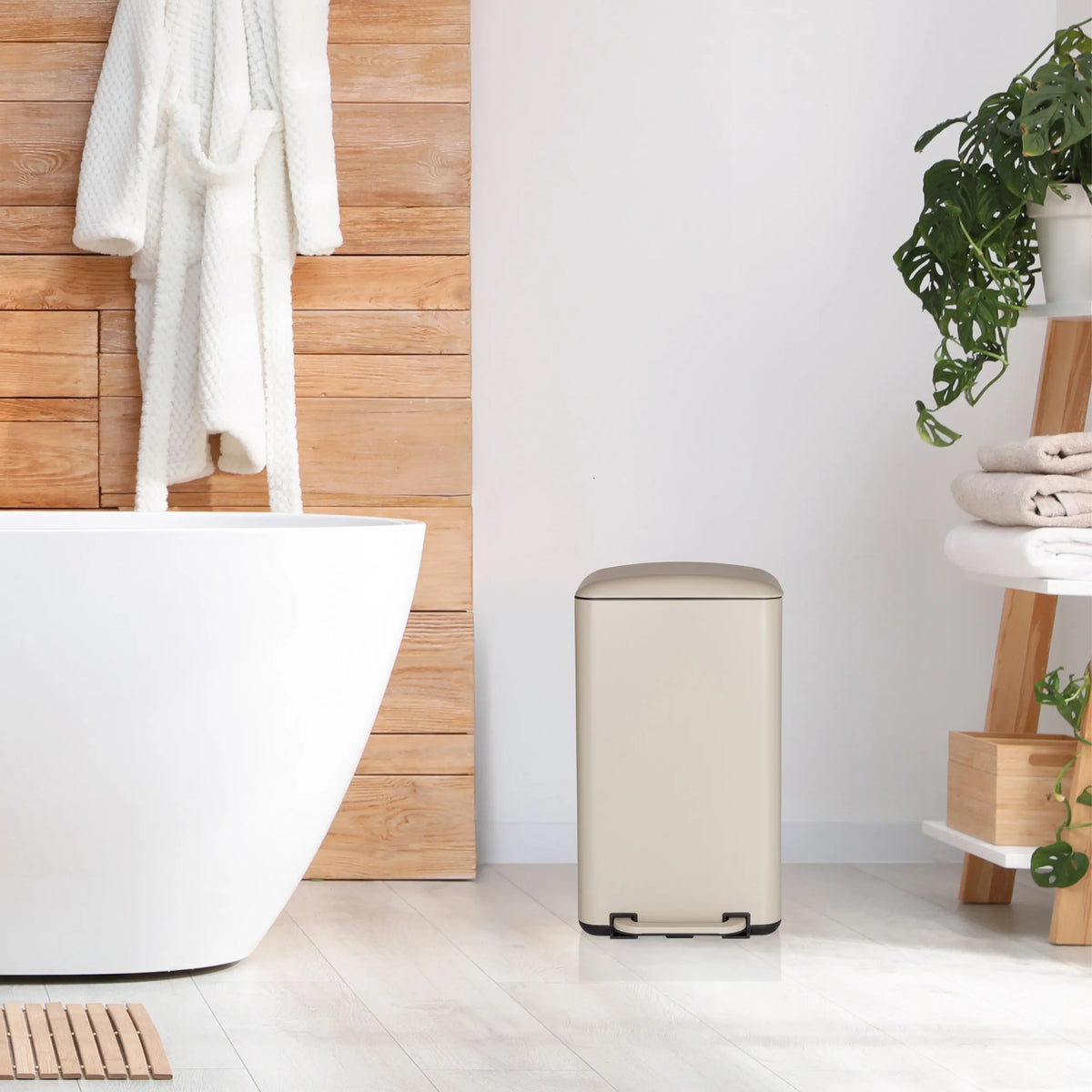 Poubelle CLEAN BEVA beige d'une capacité de 30 litres de hjh OFFICE