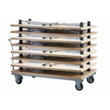 Chariot à étages pour Accessoires KALOS W16 avec plusieurs niveaux de rangement et roulettes de hjh OFFICE PRO