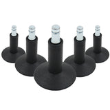 Cinq Patins de chaise noirs 5 x STAND Nr. 12 avec tige filetée métallique pour tous types de sols de hjh OFFICE