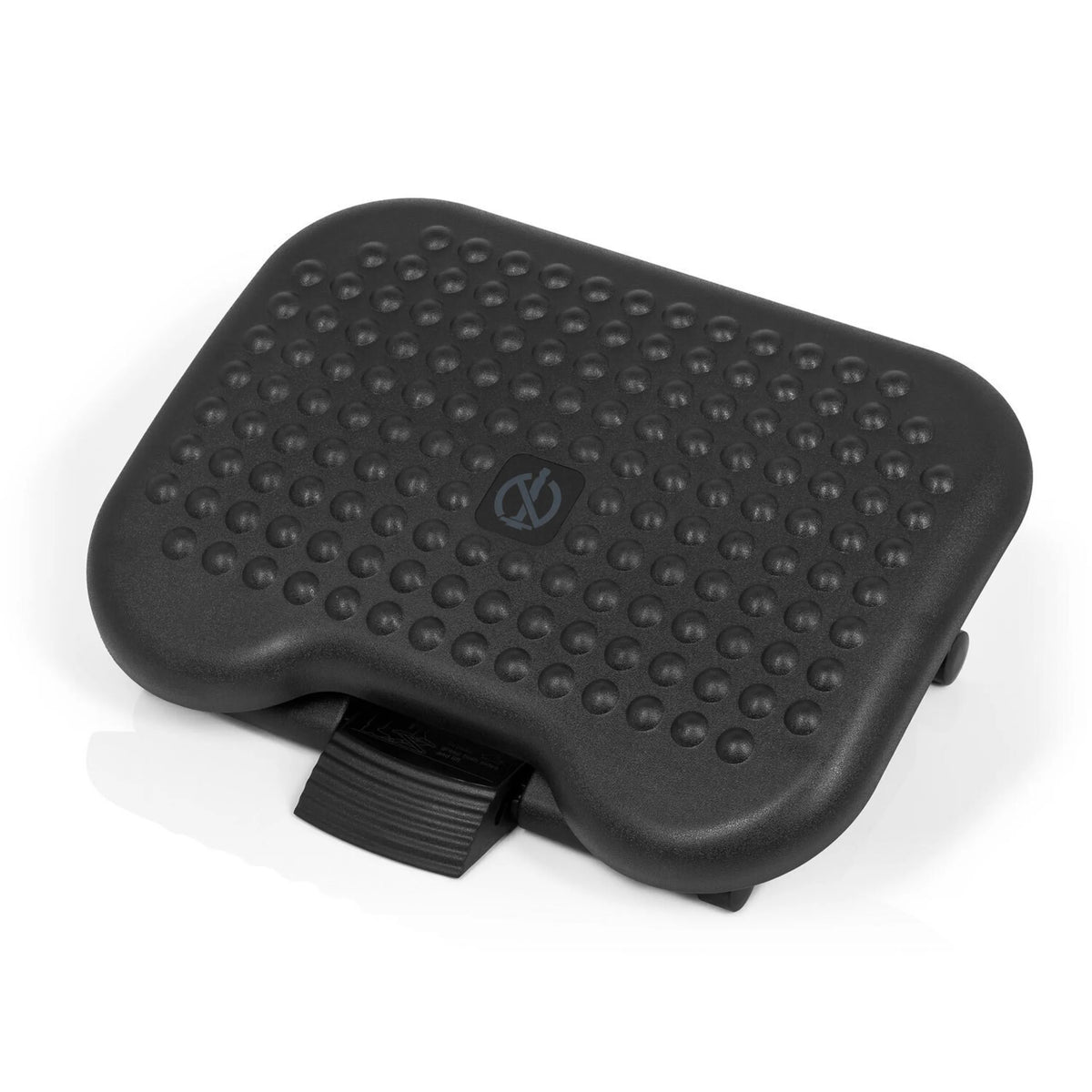 Repose-pieds PIEDINO DOT gris anthracite avec structure à bosses et inclinaison réglable de hjh OFFICE – vue à 360° (vue de profil 78°)