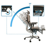 Dossier réglable avec inclinaison à 90 degrés du Siège de direction de luxe ERGOHUMAN PLUS LEGPRO GEN2 de hjh OFFICE