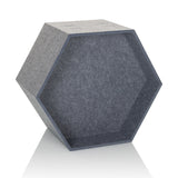 Cloison de séparation FLEXMIUT STORE B hexagonale en feutre gris de hjh OFFICE – vue à 360° (vue de face 15°)