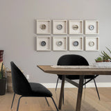 Chaise rembourrée noire VELVO avec des pieds fins en métal à une table à manger de hjh OFFICE