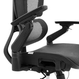 Accoudoir réglable du siège de bureau de qualité professionnelle Ergo U2 Pro3 avec dossier en maille noir de hjh OFFICE