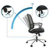 Mécanismes de réglage du dossier avec un angle d'inclinaison de 90 degrés du Siège de bureau à domicile SEDIOLO B de hjh OFFICE