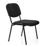 Chaise à quatre pieds noire XT 600 XL avec assise et dossier rembourrés de hjh OFFICE – vue à 360° (vue de trois quarts avant 60°)