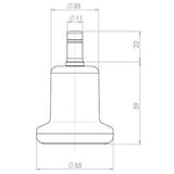 Dessin technique des Patins de chaise 5 x STAND Nr. 11 d'un diamètre de 55 mm de hjh OFFICE