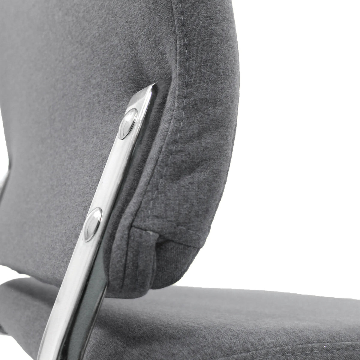 Support de cadre latéral avec revêtement en tissu gris foncé du siège de direction pour bureau à domicile CHARLES I de hjh OFFICE
