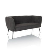 Canapé lounge gris HAYRIVER avec pieds noirs fins de hjh LIVING – vue à 360° (vue de trois quarts avant 30°)