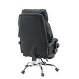 Vue arrière du Siège de direction pour bureau à domicile Relax Legoro en noir avec piétement chromé de MyBuero