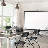 Chaise d'extérieur TUDELA XXL B en noir avec structure et assise en métal de hjh OFFICE