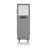 Cloison de séparation FLEXMIUT WB gris clair avec tableau blanc intégré et roulettes de hjh OFFICE – vue à 360° (vue de face 0°)