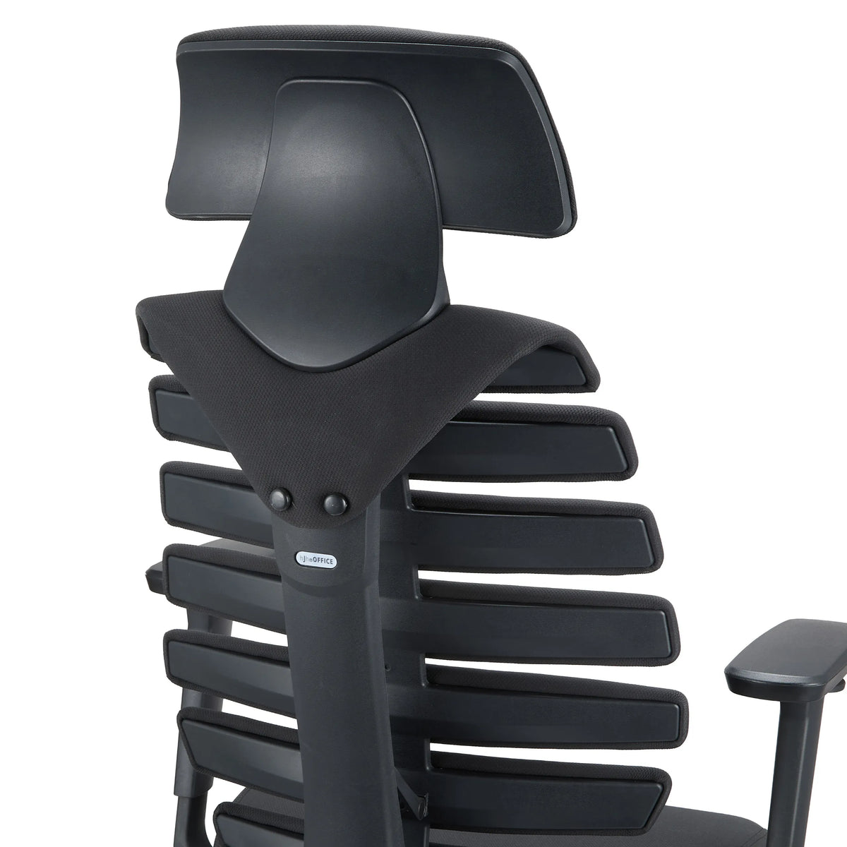 Dossier et appuie-tête du siège de bureau de qualité professionnelle ERGO LINE II PRO en tissu noir de hjh OFFICE
