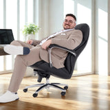 Siège pivotant BRENTON XXL noir avec accoudoirs et pied en étoile de hjh OFFICE