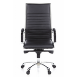 Siège de direction de qualité professionnelle PARMA 20 noir en cuir piqué avec base à cinq roulettes de hjh OFFICE – vue à 360° (vue de face 0°)