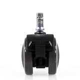Roulette noire unique 5x ROLO STOP 10mm/50mm pour sols durs avec goupille métallique de hjh OFFICE