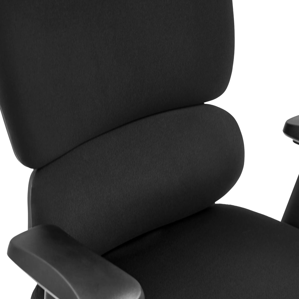 Dossier et accoudoir en tissu noir du Siège de bureau de qualité professionnelle Ergomy F 2 de hjh OFFICE