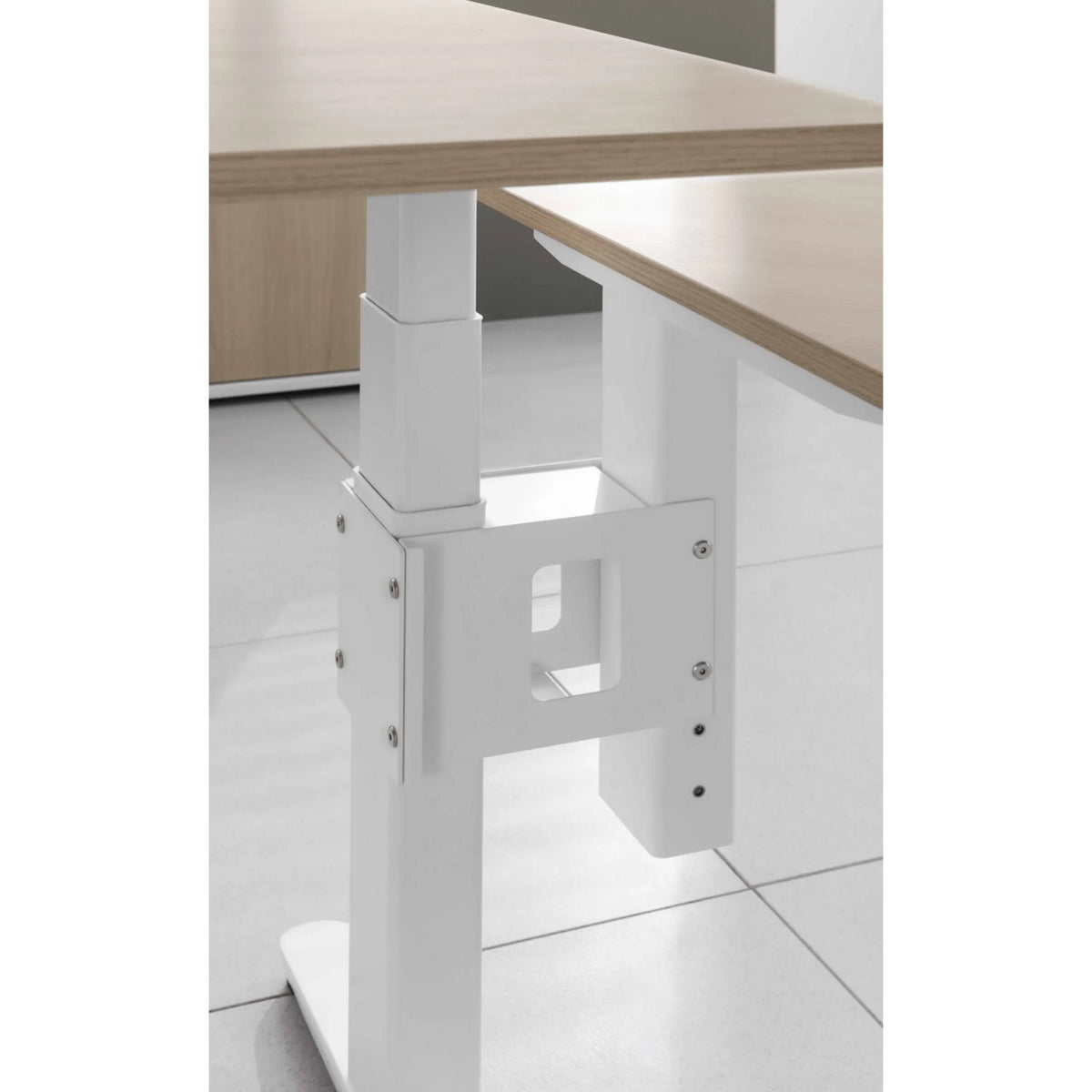 Console blanche avec pied de support pour la plaque d'extension LA92 C de la série XBHM2C de hjh OFFICE PRO
