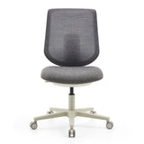 Siège de bureau à domicile Sitflex Lady gris avec dossier en maille et piètement à cinq roulettes de hjh OFFICE – vue à 360° (vue de face 0°)