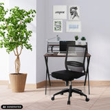 Siège de bureau de qualité professionnelle PORTO PRO noir avec dossier en maille à un bureau de hjh OFFICE (image générée par IA)