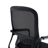 Dossier en maille respirante de la chaise cantilever Ergomy Meet en noir de hjh OFFICE