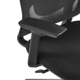 Accoudoir noir du siège de bureau de qualité professionnelle Ergosento avec surface texturée de hjh OFFICE
