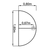Dessin technique de la table d'appoint HA60 / HA80 / HA160 de 1,60 x 0,80 m de hjh OFFICE PRO