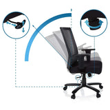 Mécanismes de réglage du dossier et de la hauteur d'assise du Siège pivotant XXL EXTENDER de hjh OFFICE