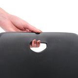 Poignée intégrée dans le dossier de la chaise à quatre pieds T36 V en noir de hjh OFFICE